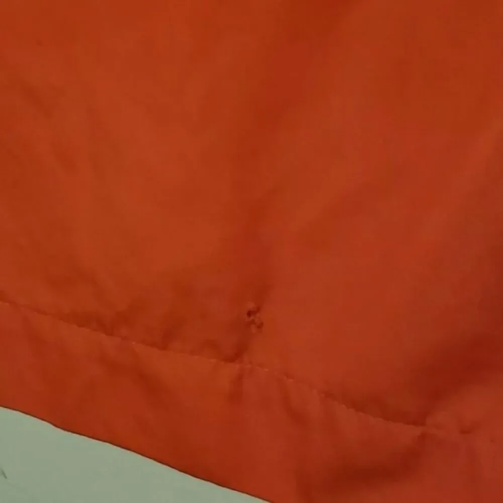 Vintage 90's Mulberry Street Jacket MEDIUM Orange Blue Drawstring Waist - Picture 9 of 11